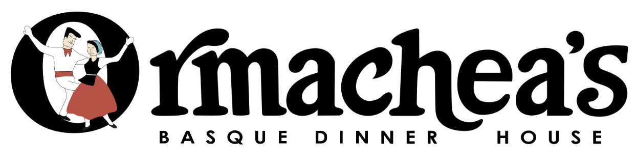 Ormachea's Logo saying "Ormachea's Basque Dinner House". Serves basque food & Winnemucca's best steaks.